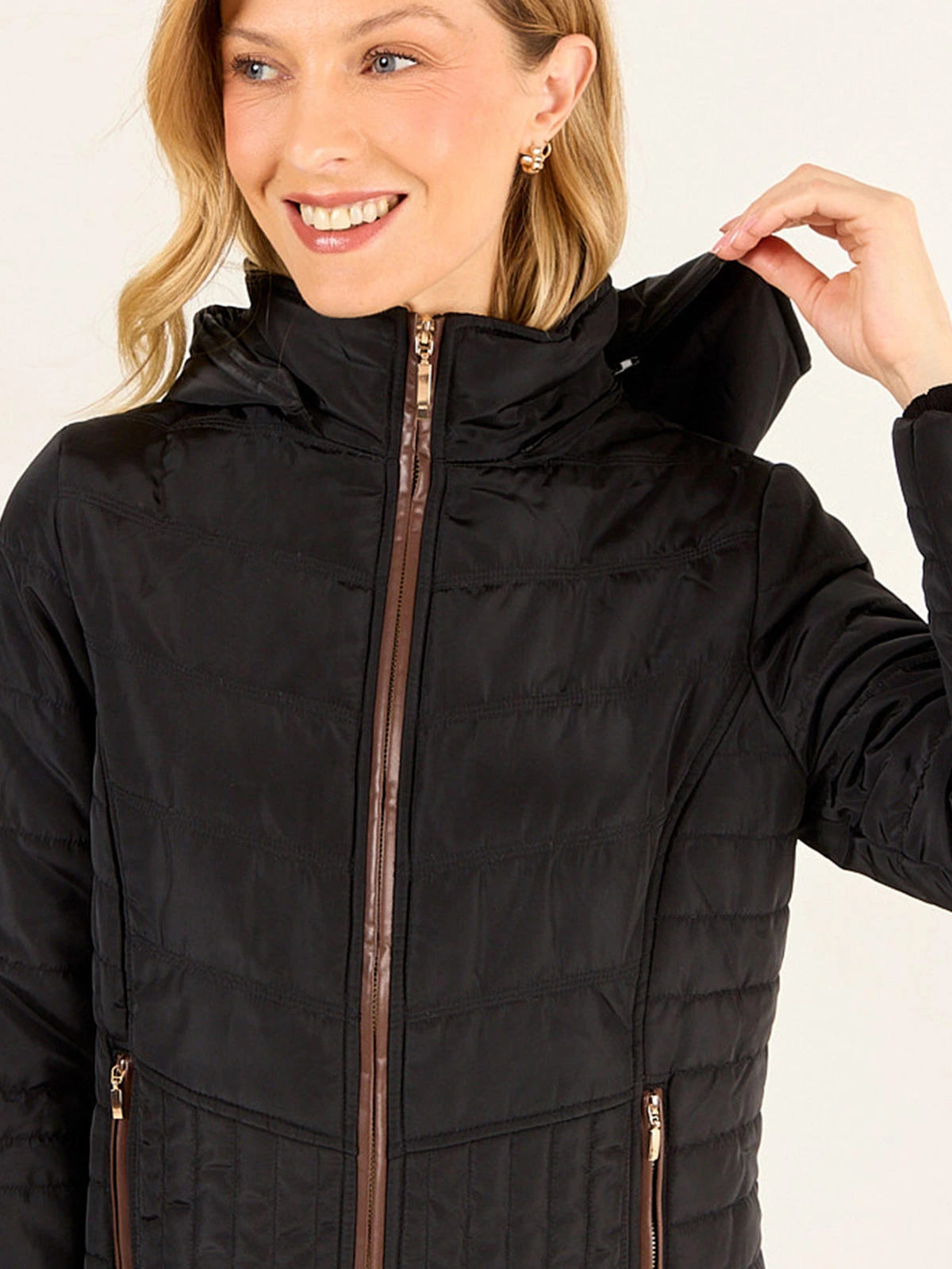 PARKA MUJER MA GRIFFE GORRO Y BOLSILLOS - 5