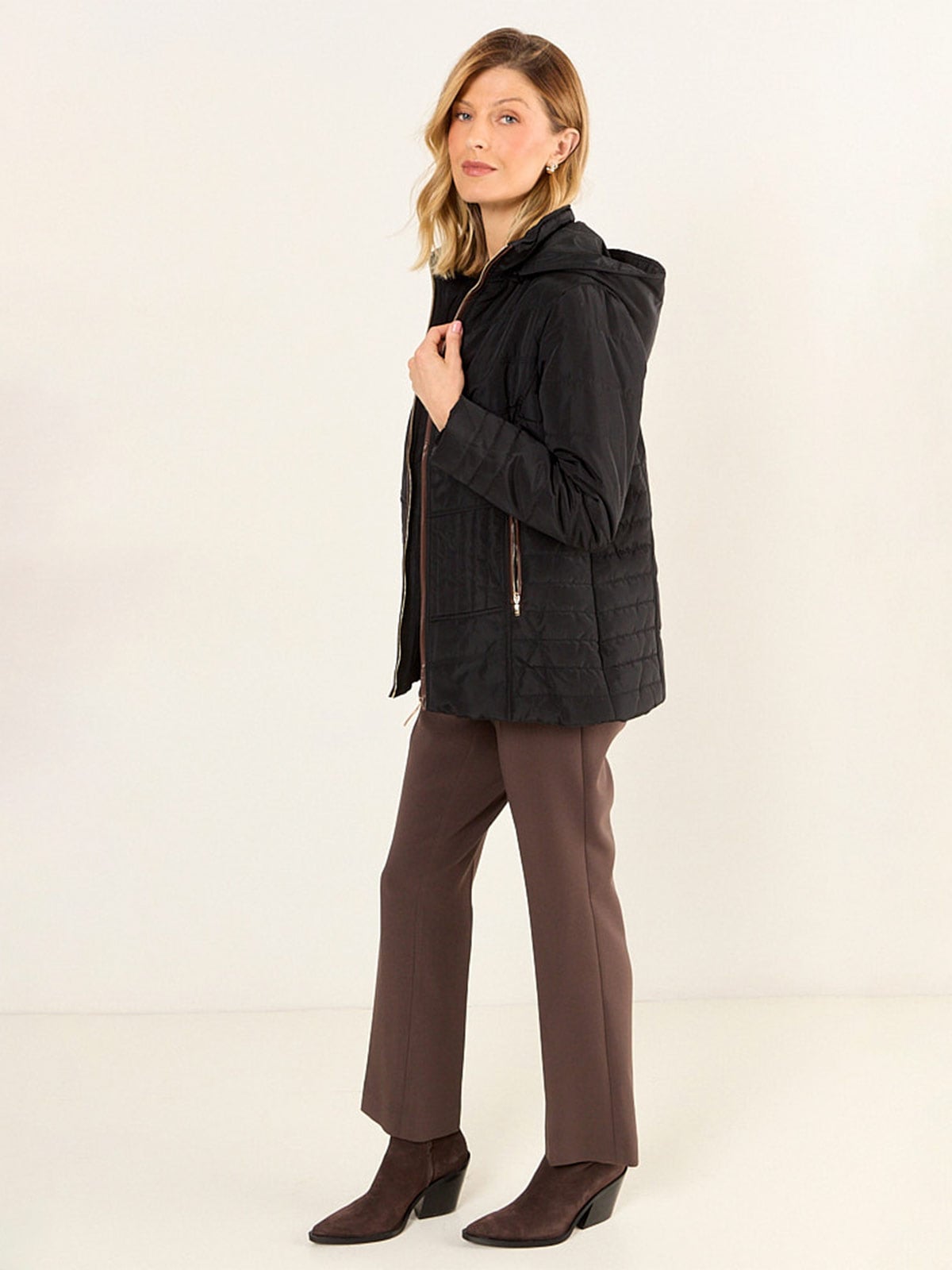 PARKA MUJER MA GRIFFE GORRO Y BOLSILLOS - 2