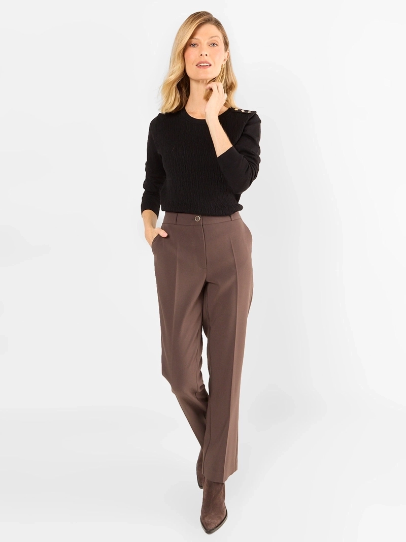 SWEATER MUJER MA GRIFFE CUELLO REDONDO TRENZADO - 4
