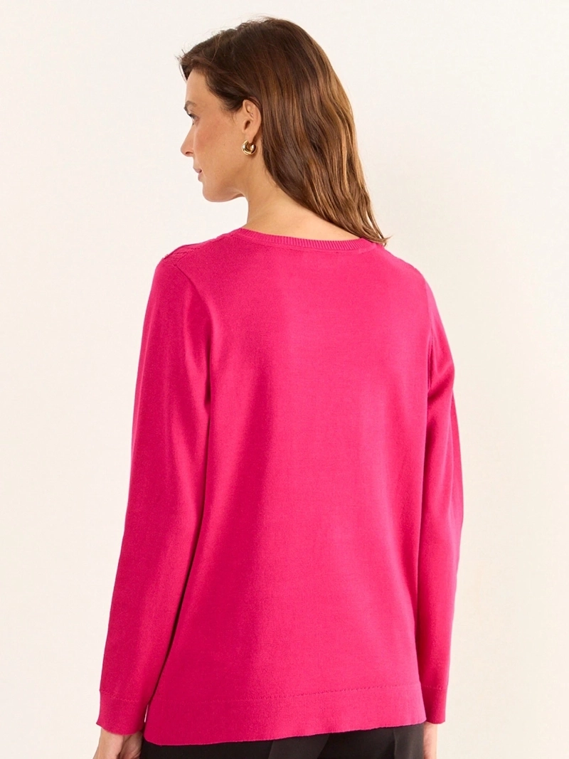 SWEATER MUJER MA GRIFFE CUELLO REDONDO TRENZADO - 4