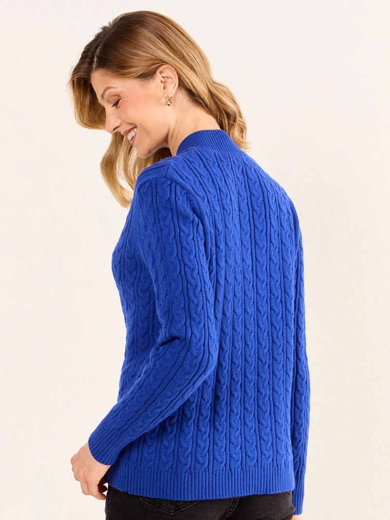 SWEATER MUJER MA GRIFFE GRUESO TRENZADO BOTONES - 4