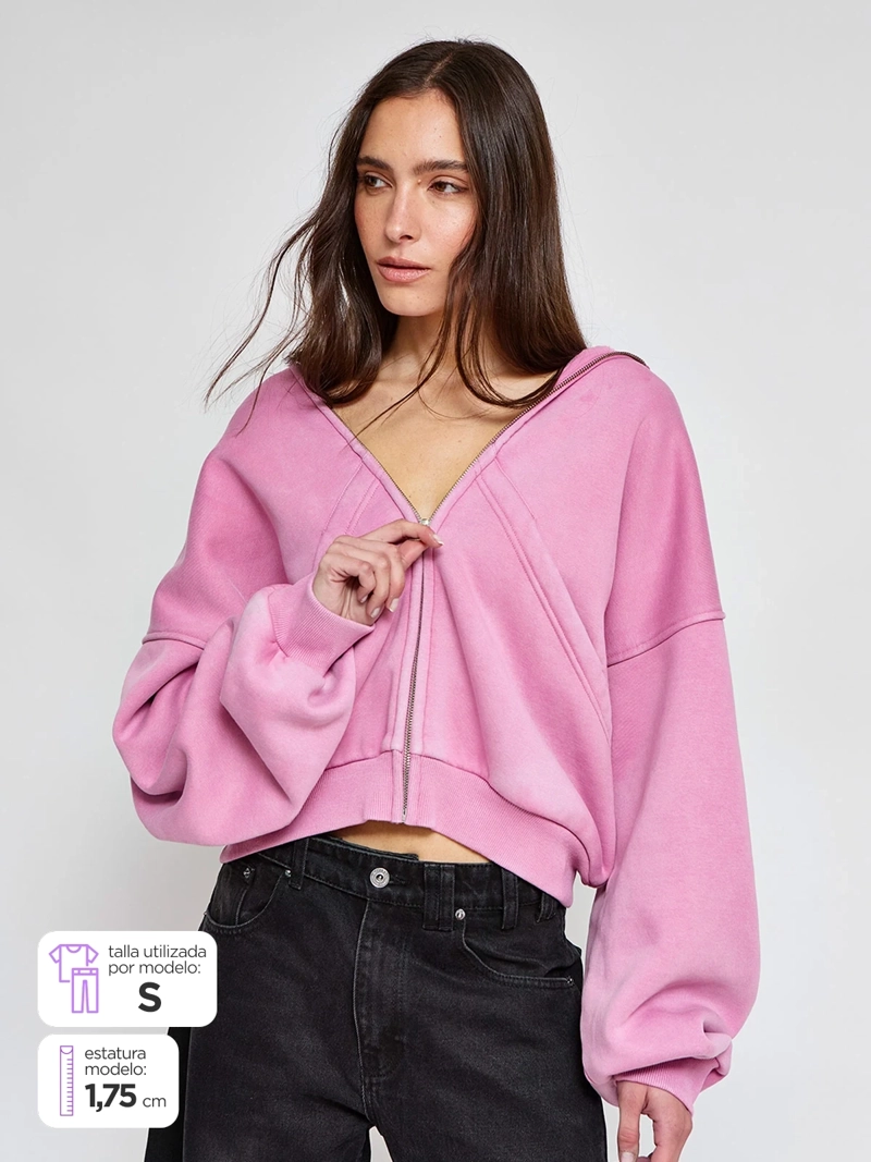 POLERÓN MUJER APPAREL POWER BY PERALTA ALGODÓN FULL ZIPPER - 2