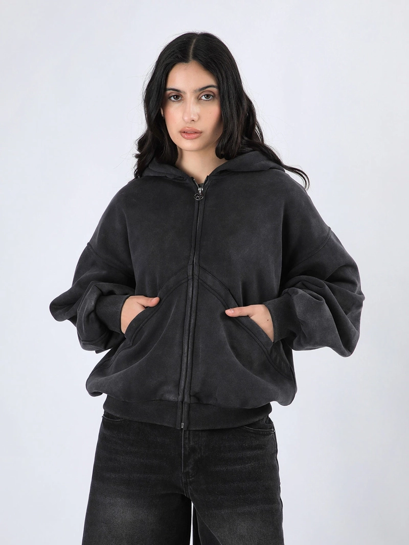 POLERÓN MUJER APPAREL POWER BY PERALTA ALGODÓN FULL ZIPPER - 1
