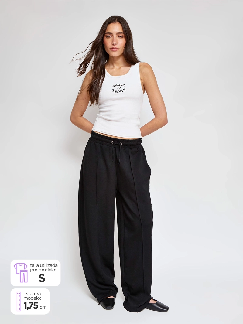 PANTALÓN MUJER APPAREL POWER BY PERALTA ALGODÓN BAGGY - 1