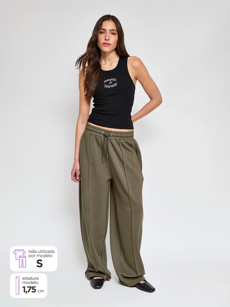 PANTALÓN MUJER APPAREL POWER BY PERALTA ALGODÓN BAGGY - 1