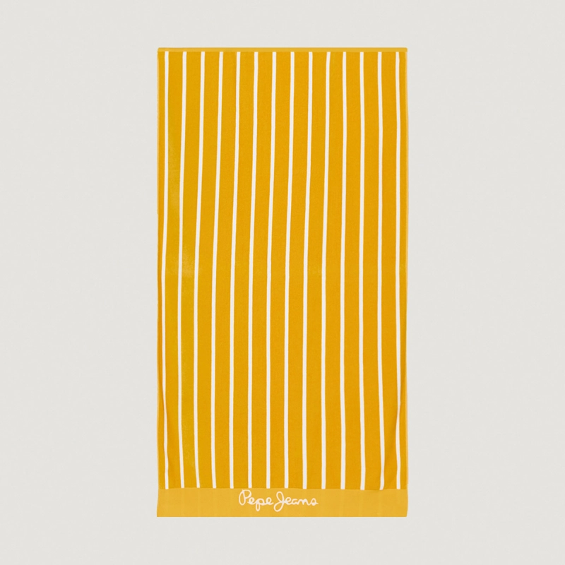 TOALLA DE PLAYA PEPE JEANS JACQUARD STRIPE AMARILLO - 2