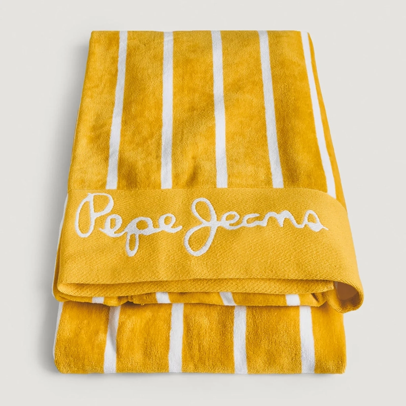 TOALLA DE PLAYA PEPE JEANS JACQUARD STRIPE AMARILLO - 4