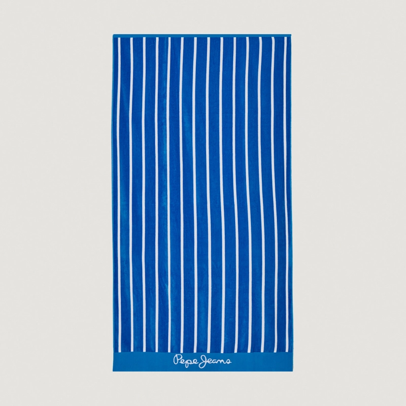 TOALLA DE PLAYA PEPE JEANS JACQUARD STRIPE AZUL - 2