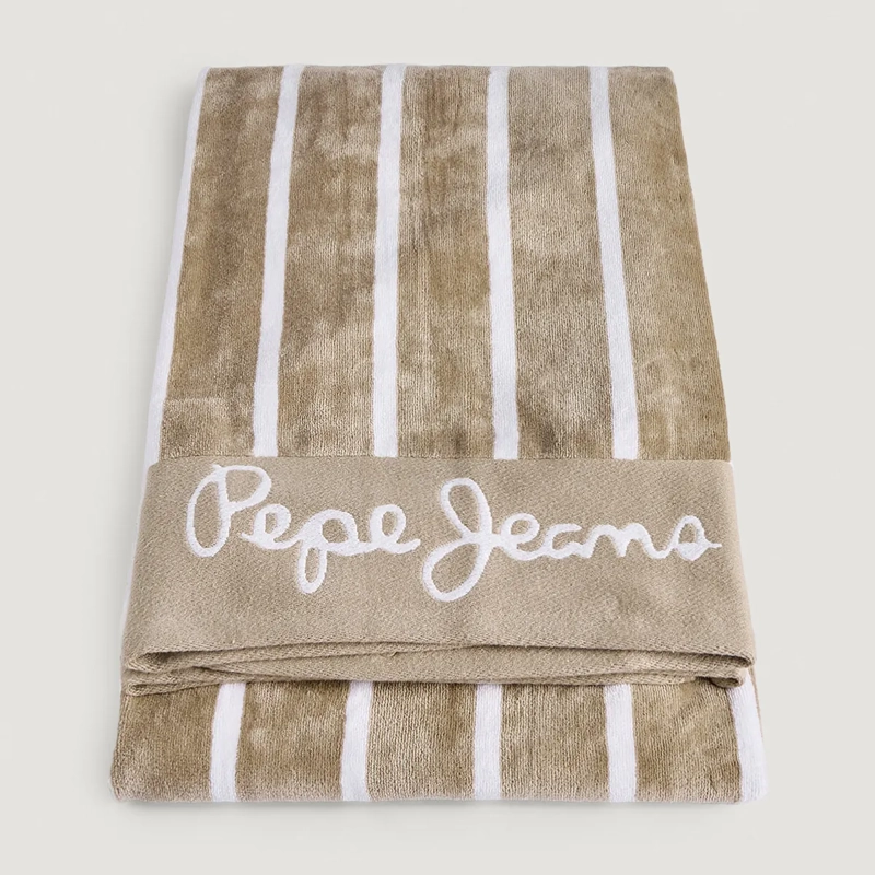 TOALLA DE PLAYA PEPE JEANS JACQUARD STRIPE BEIGE - 4