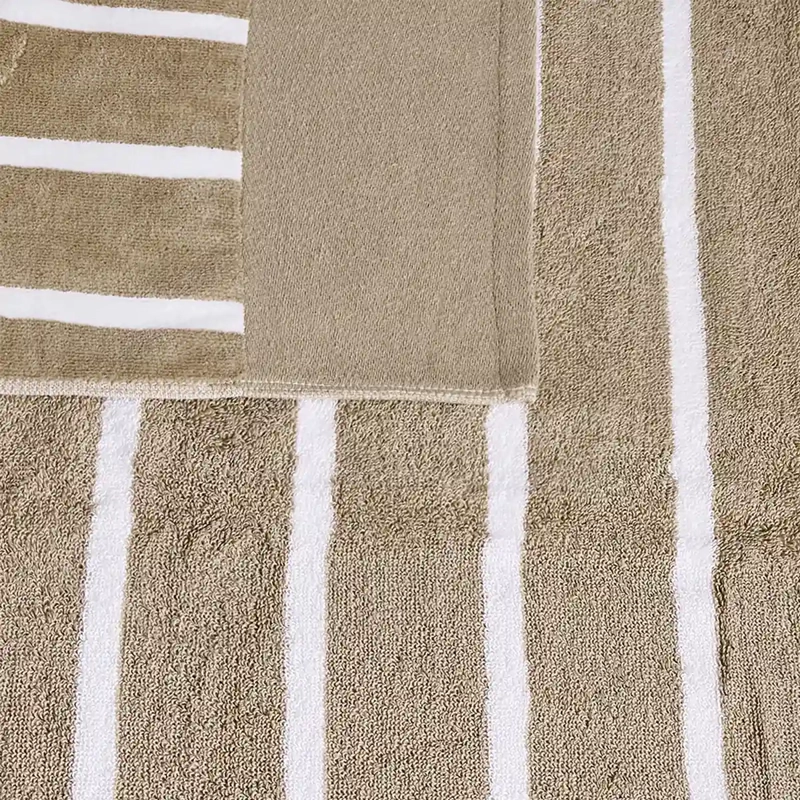 TOALLA DE PLAYA PEPE JEANS JACQUARD STRIPE BEIGE - 5
