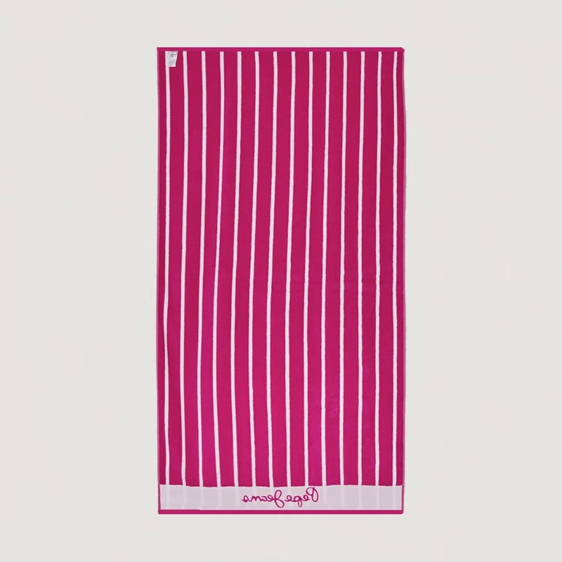 TOALLA DE PLAYA PEPE JEANS JACQUARD STRIPE ROSA - 3