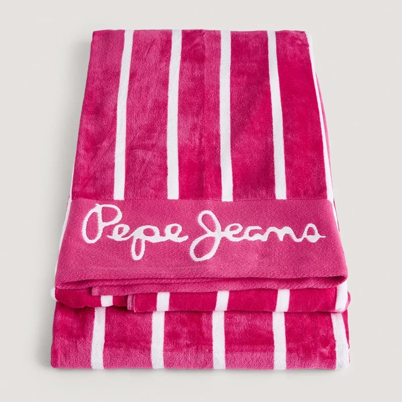 TOALLA DE PLAYA PEPE JEANS JACQUARD STRIPE ROSA - 4