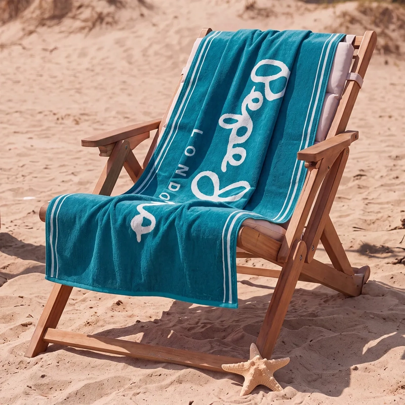 TOALLA DE PLAYA PEPE JEANS JACQUARD AQUA - 1