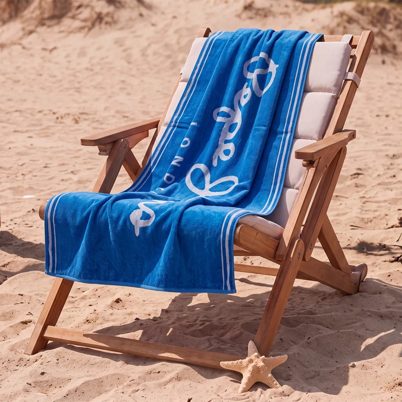 TOALLA DE PLAYA PEPE JEANS JACQUARD AZUL - 1
