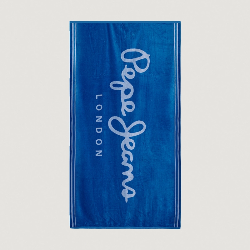 TOALLA DE PLAYA PEPE JEANS JACQUARD AZUL - 2