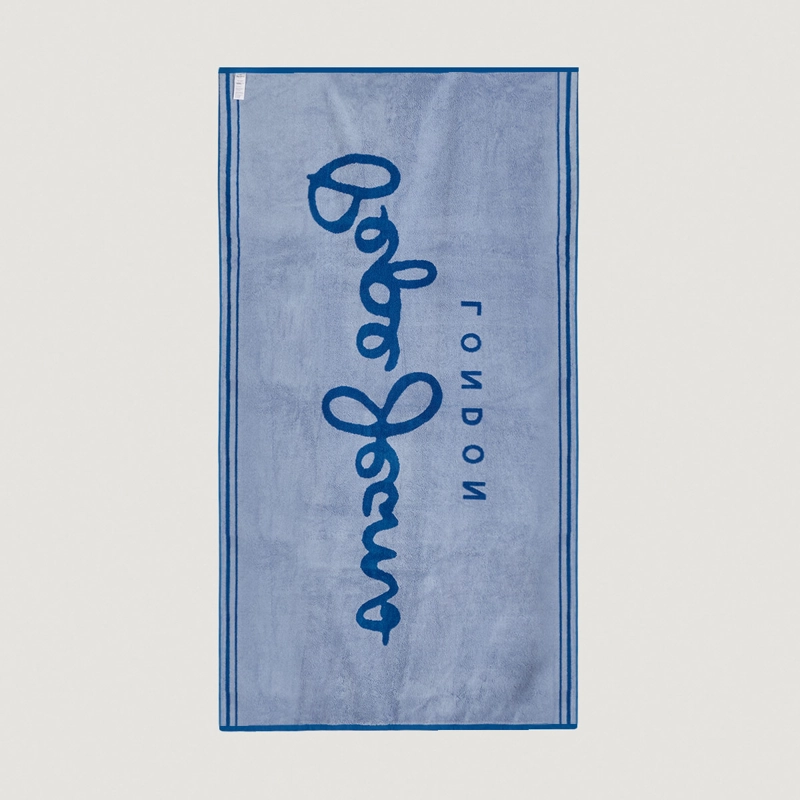 TOALLA DE PLAYA PEPE JEANS JACQUARD AZUL - 3