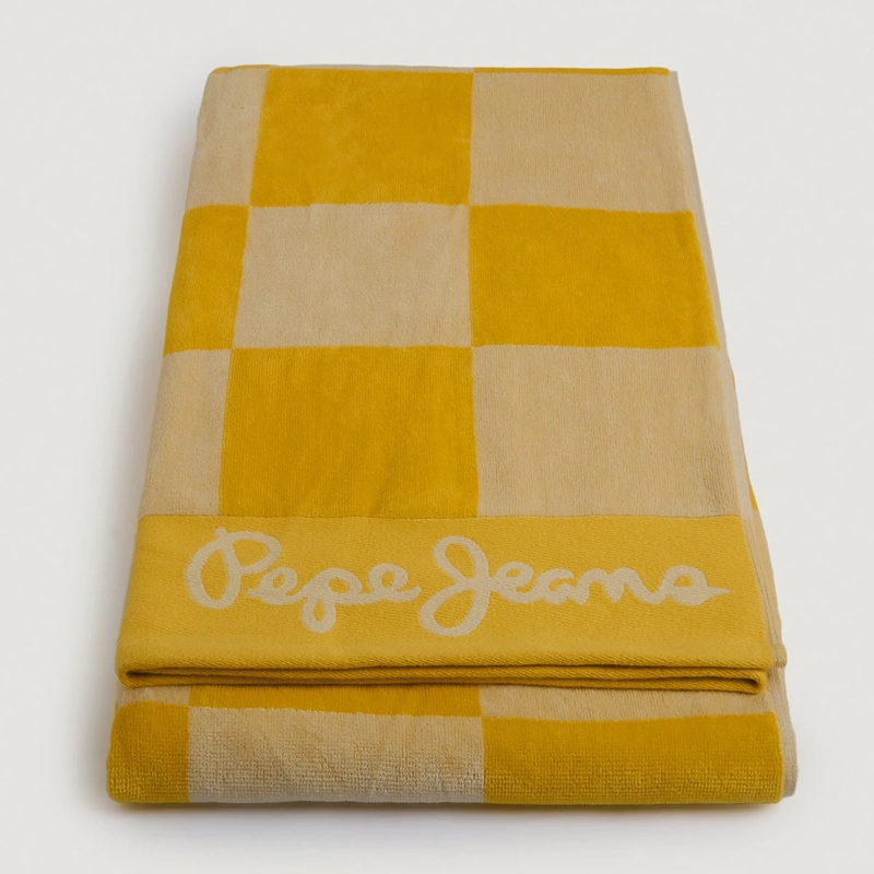 TOALLA DE PLAYA PEPE JEANS JACQUARD CHEK AMARILLO - 4