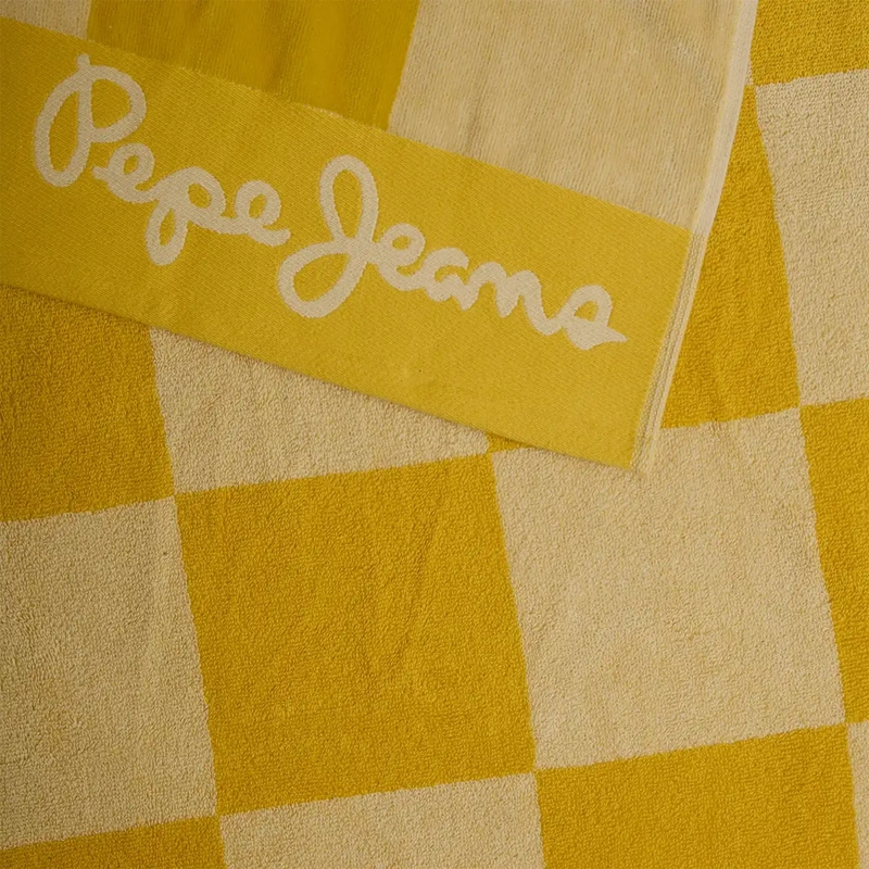 TOALLA DE PLAYA PEPE JEANS JACQUARD CHEK AMARILLO - 5