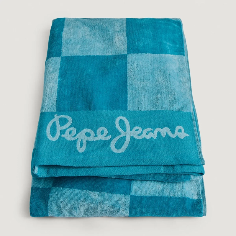 TOALLA DE PLAYA PEPE JEANS JACQUARD CHEK AQUA - 4