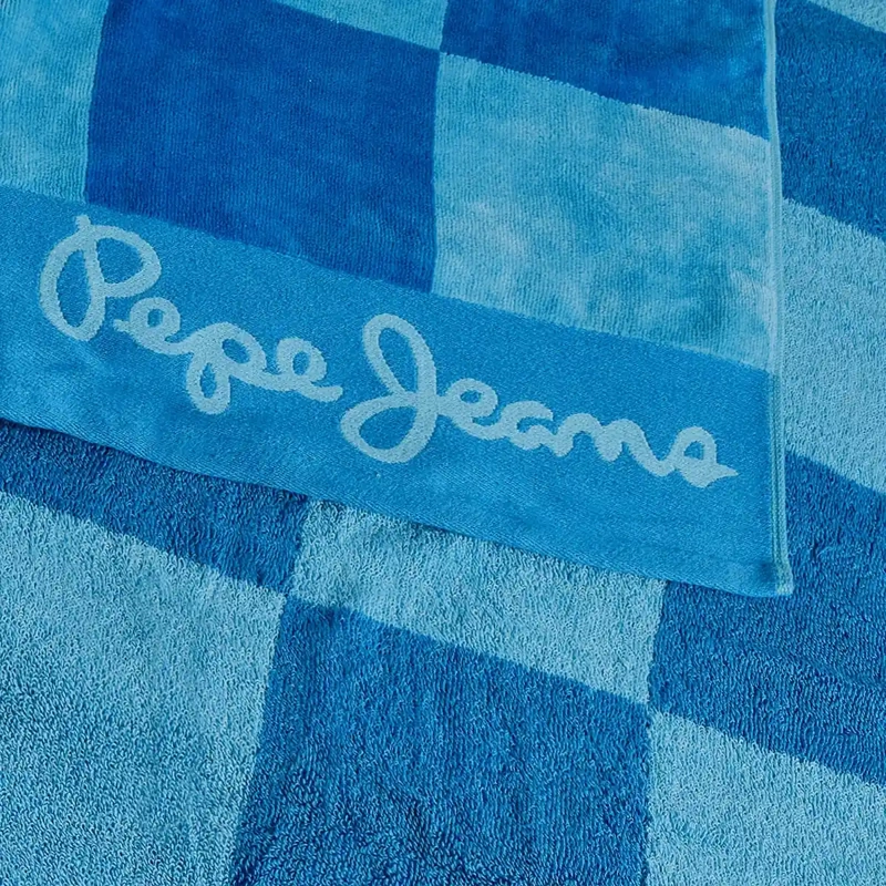 TOALLA DE PLAYA PEPE JEANS JACQUARD CHEK AZUL - 5