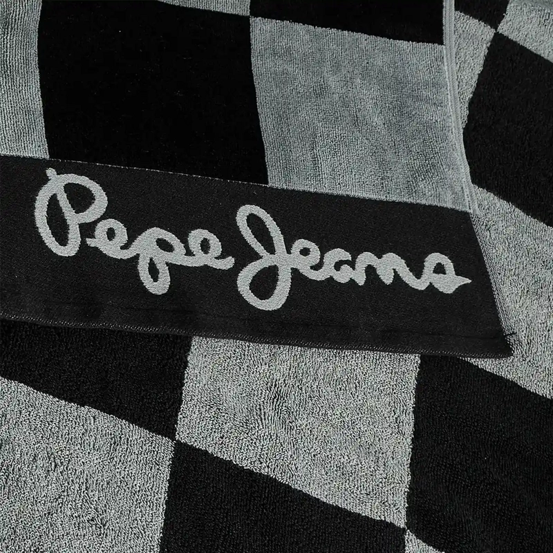 TOALLA DE PLAYA PEPE JEANS JACQUARD CHEK NEGRO - 5