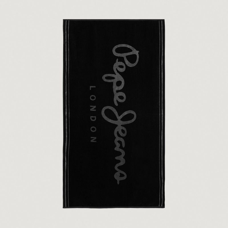 TOALLA DE PLAYA PEPE JEANS JACQUARD NEGRO - 2