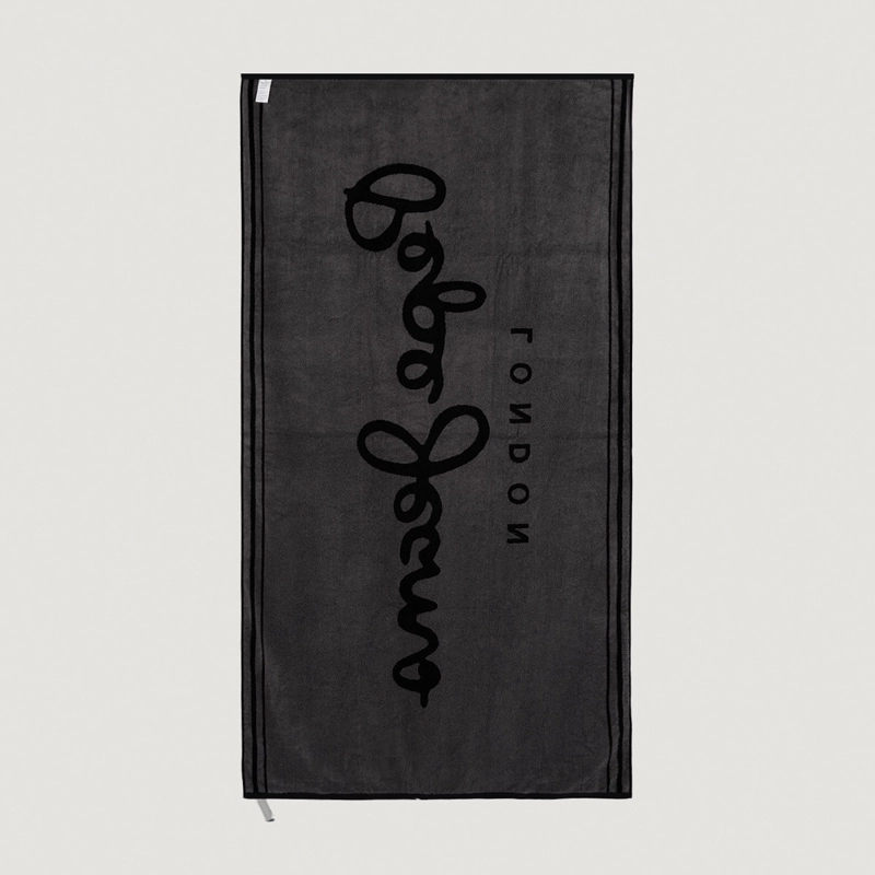 TOALLA DE PLAYA PEPE JEANS JACQUARD NEGRO - 3