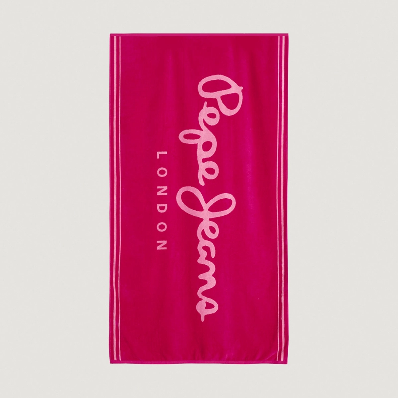 TOALLA DE PLAYA PEPE JEANS JACQUARD ROSA - 2