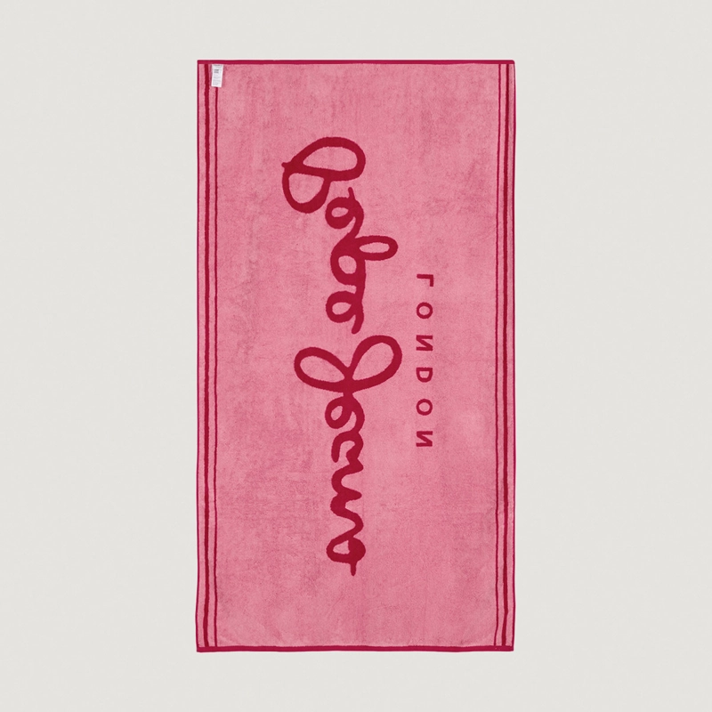 TOALLA DE PLAYA PEPE JEANS JACQUARD ROSA - 3