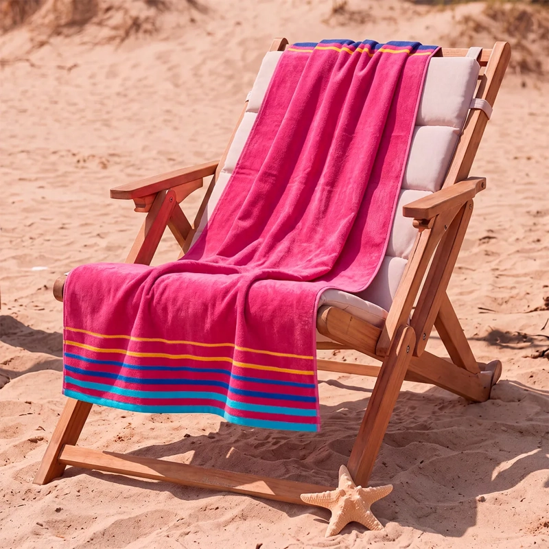 TOALLA DE PLAYA RIPLEY HOME SANTORINI FUCSIA  - 1