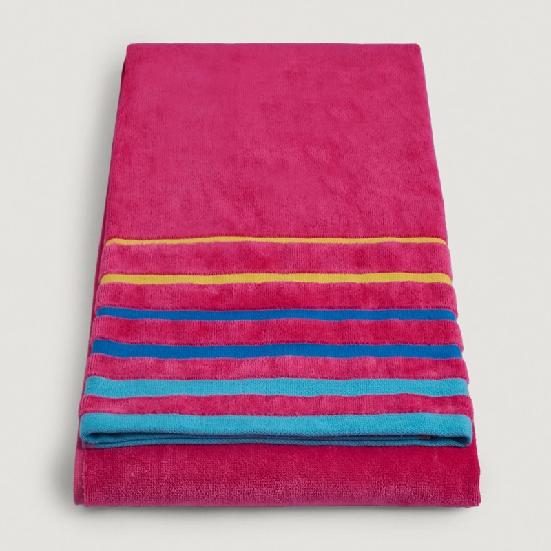 TOALLA DE PLAYA RIPLEY HOME SANTORINI FUCSIA  - 4