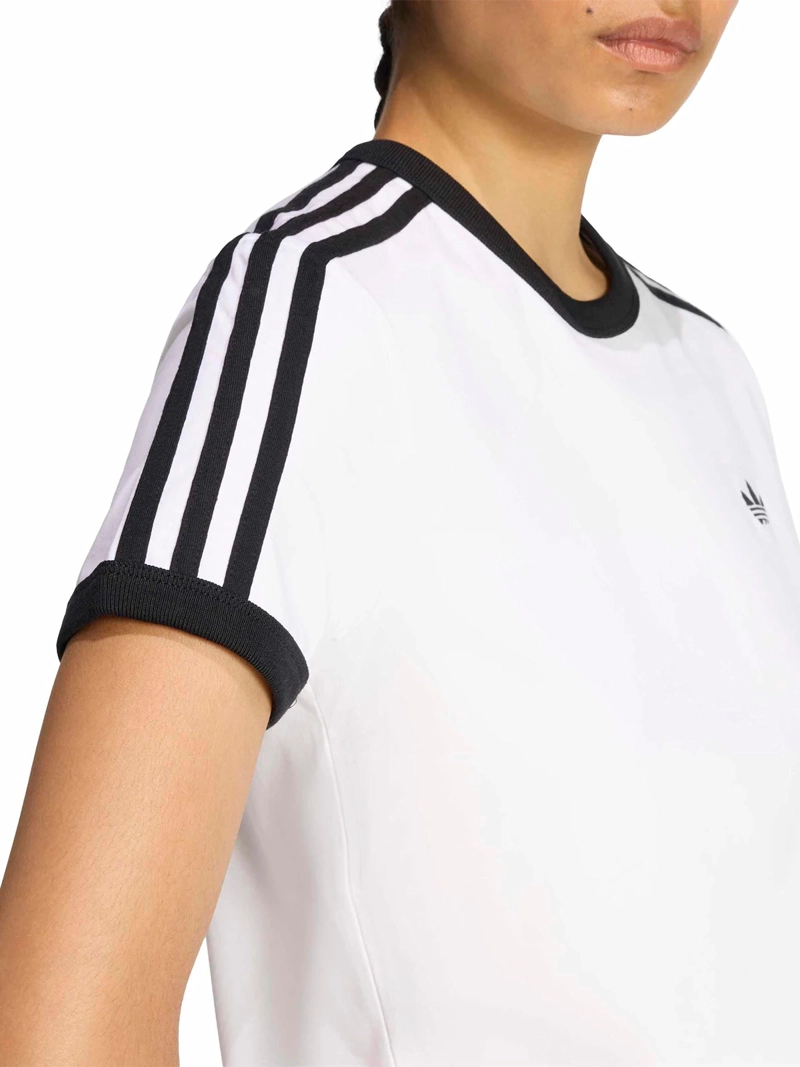 POLERA MUJER ADIDAS MANGA CORTA TRES LINEAS ENTALLADA - 6
