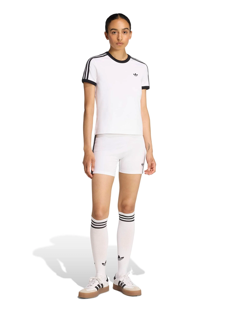 POLERA MUJER ADIDAS MANGA CORTA TRES LINEAS ENTALLADA - 3