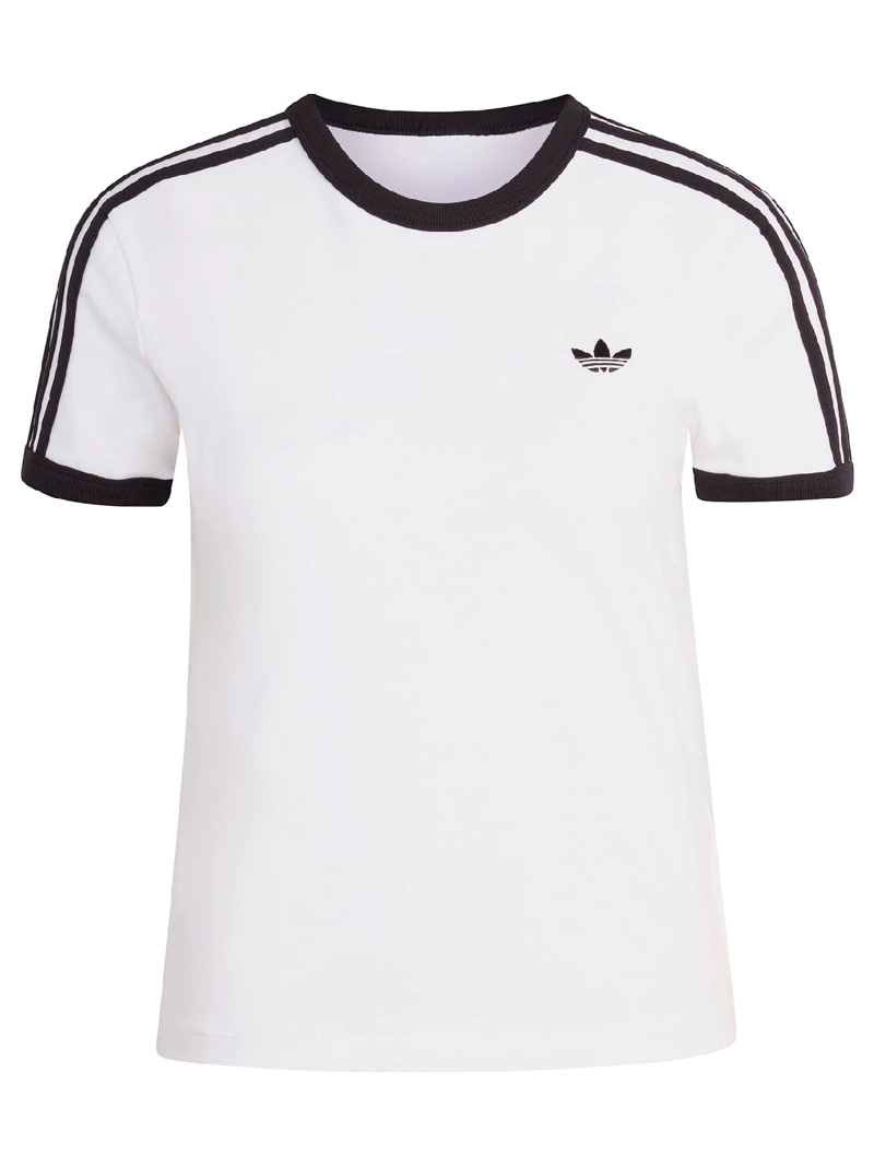 POLERA MUJER ADIDAS MANGA CORTA TRES LINEAS ENTALLADA - 4