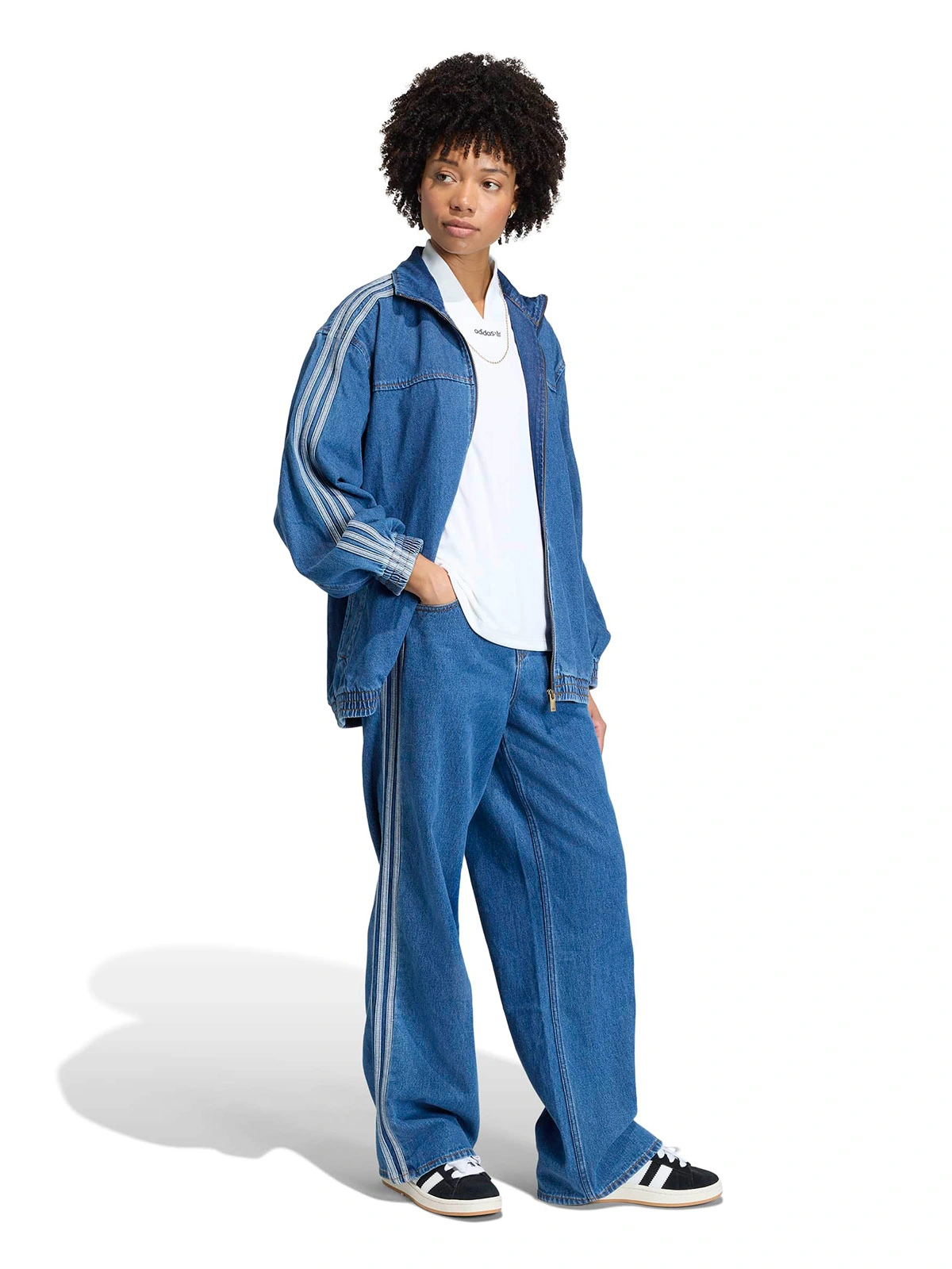 POLERÓN MUJER ADIDAS ALGODÓN TEJIDO DENIM - 1