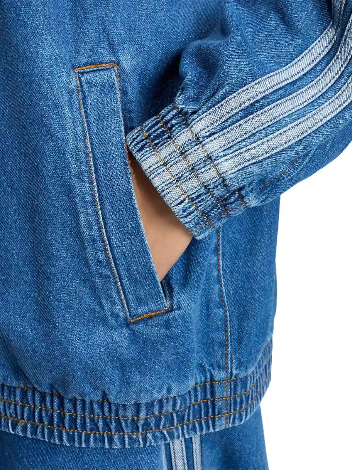 POLERÓN MUJER ADIDAS ALGODÓN TEJIDO DENIM - 4