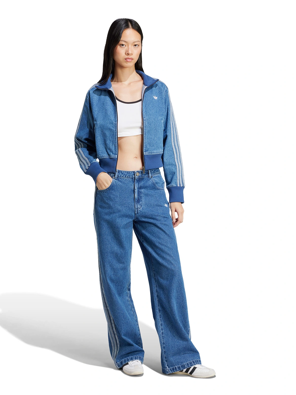 JEANS MUJER ADIDAS ALGODÓN 3 TIRAS - 1
