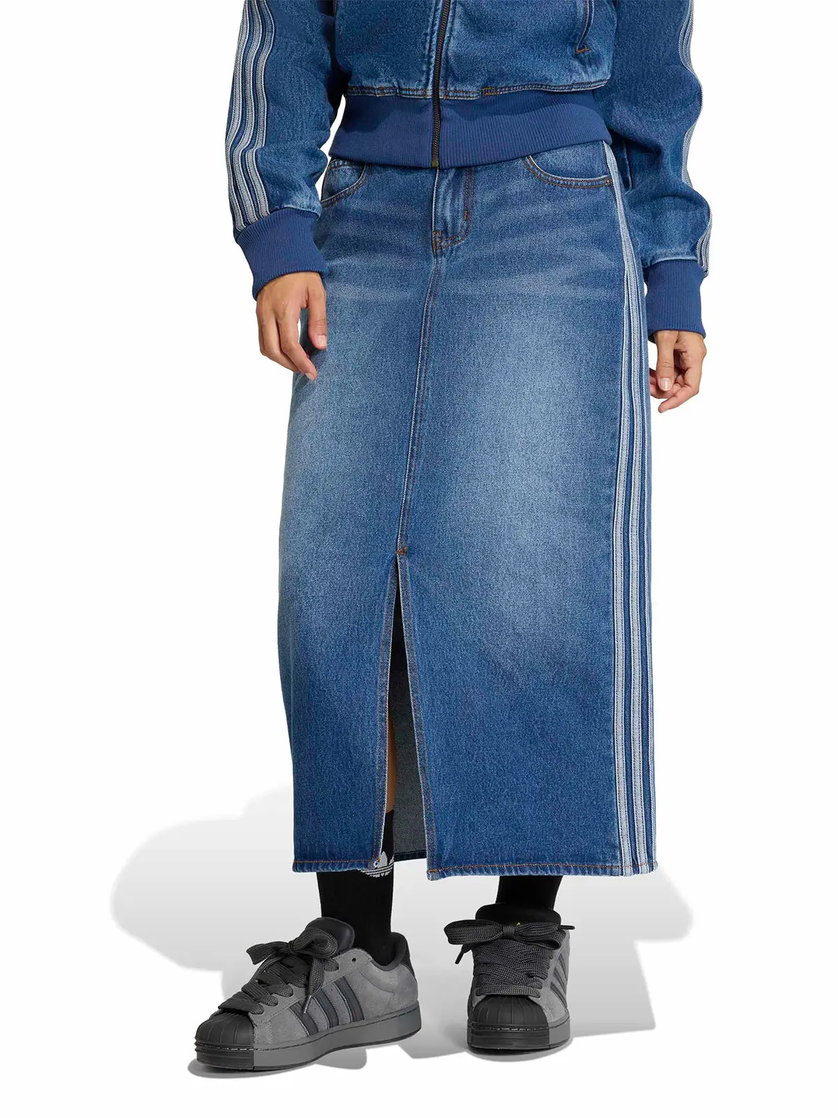 FALDA MUJER ADIDAS DENIM LÁPIZ 3 RAYAS - 2