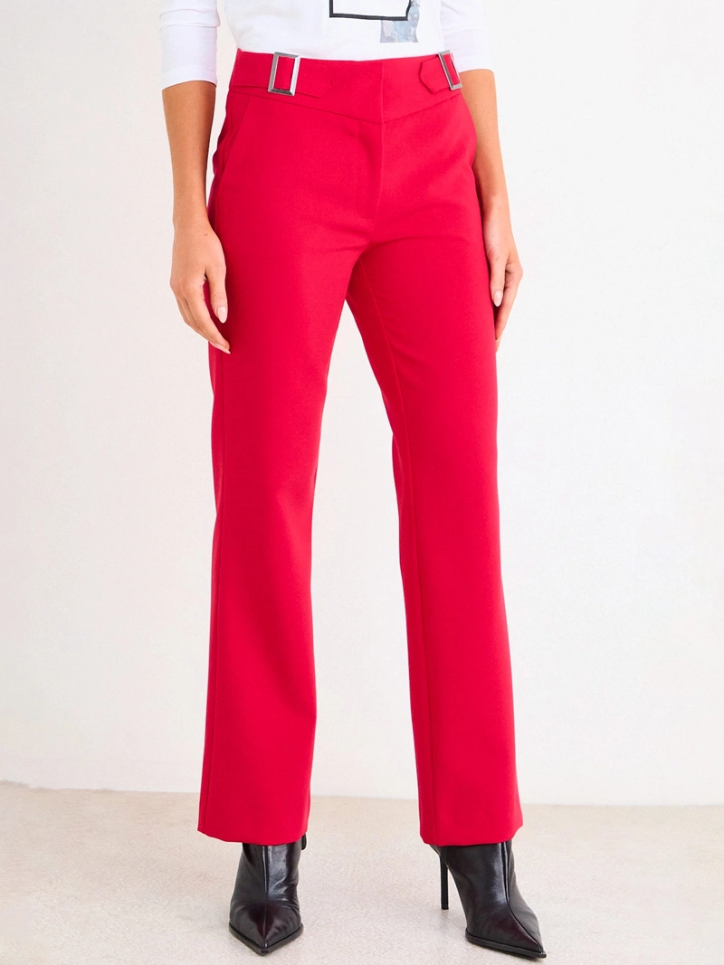 PANTALÓN MUJER ASH LISO RECTO HEBILLAS - 2