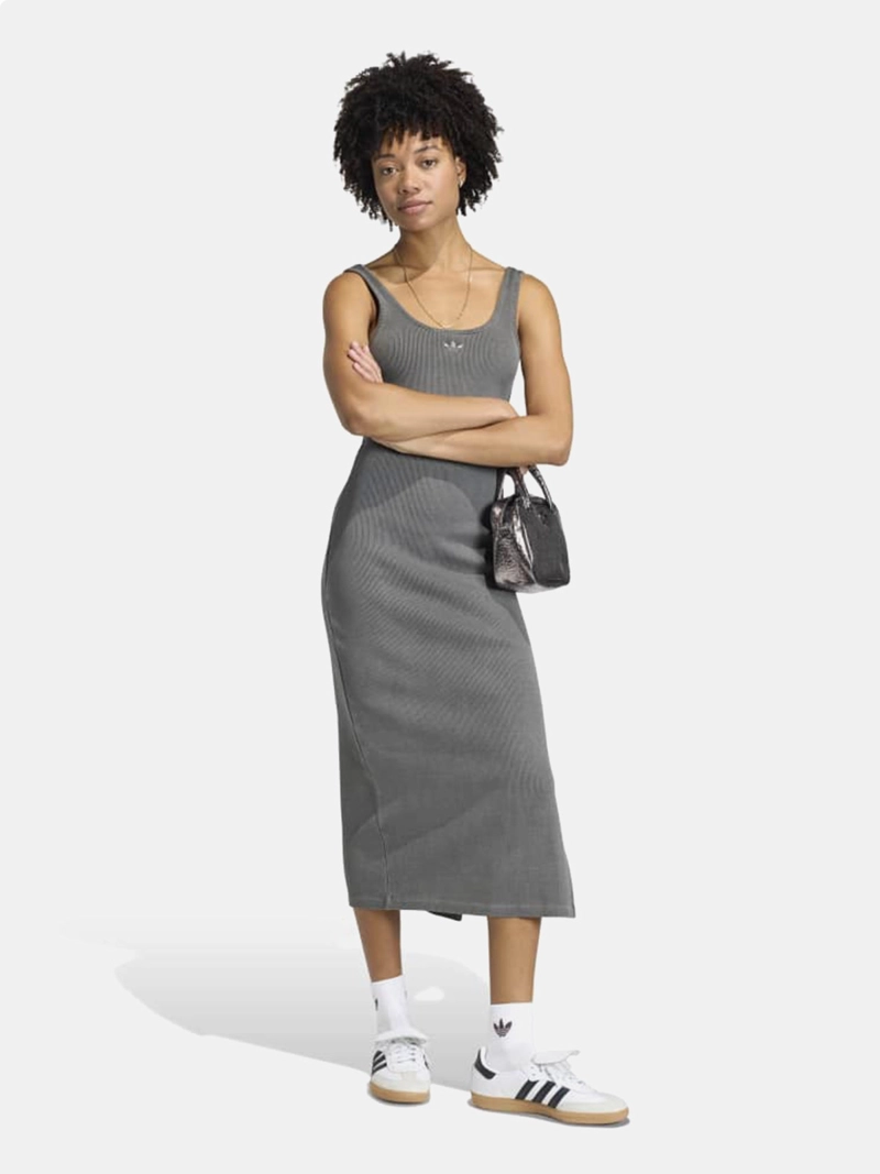 VESTIDO MUJER ADIDAS MAXI ESSENTIALS ACANALADO SIN MANGAS WASHED - 1