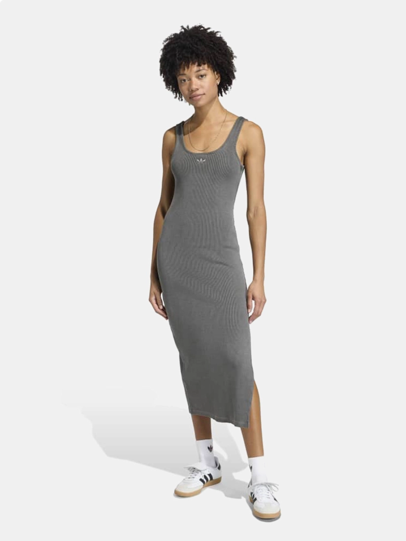 VESTIDO MUJER ADIDAS MAXI ESSENTIALS ACANALADO SIN MANGAS WASHED - 3