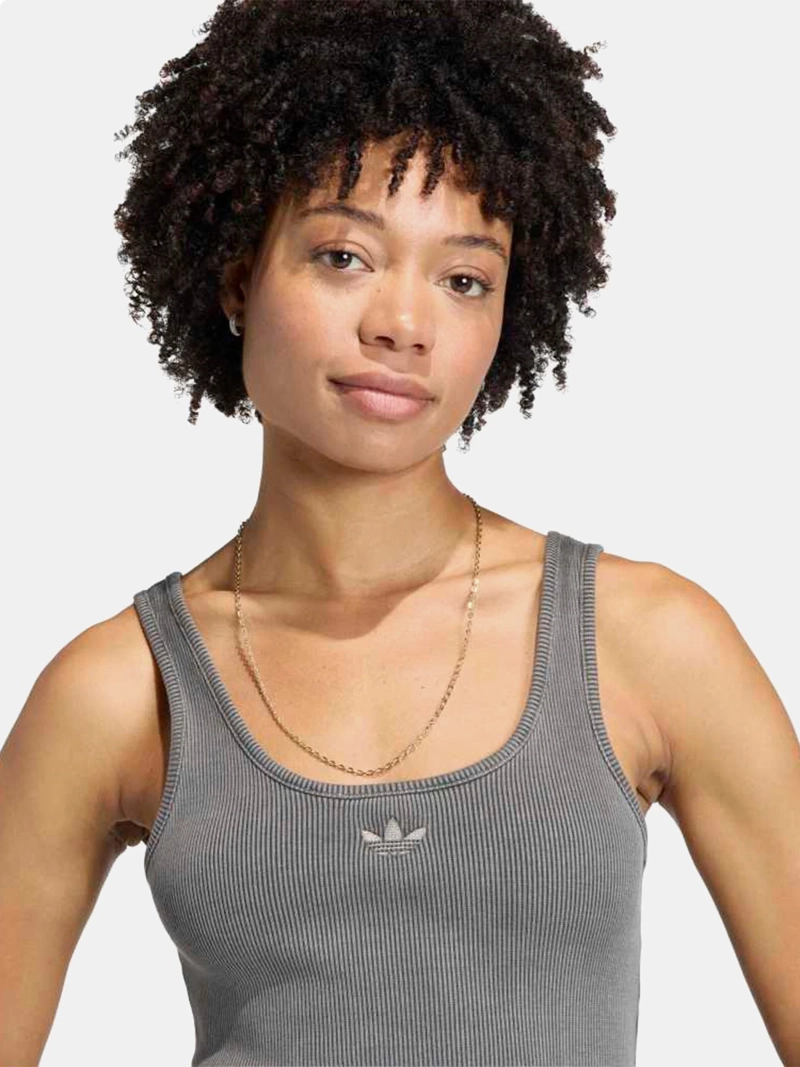 VESTIDO MUJER ADIDAS MAXI ESSENTIALS ACANALADO SIN MANGAS WASHED - 4