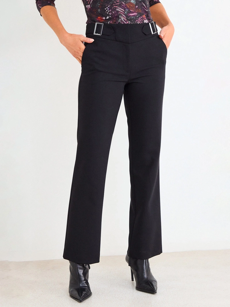 PANTALÓN MUJER ASH LISO RECTO HEBILLAS - 2