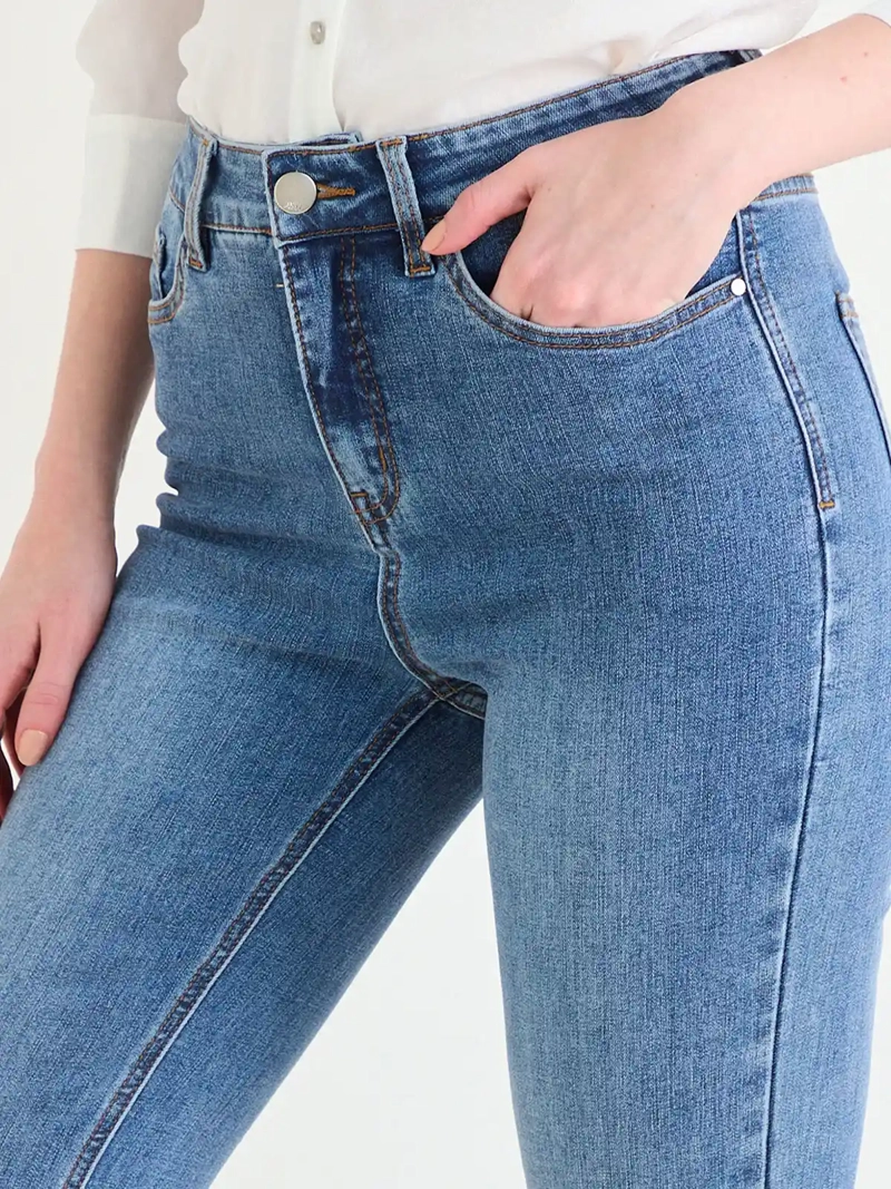 JEANS MUJER ASH ALGODÓN LISO - 5