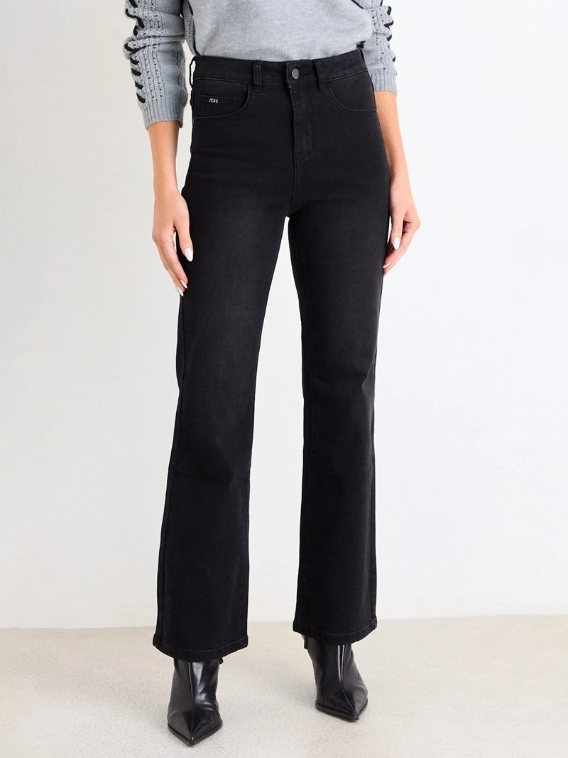 JEANS MUJER ASH ALGODÓN FLARE LISO - 2