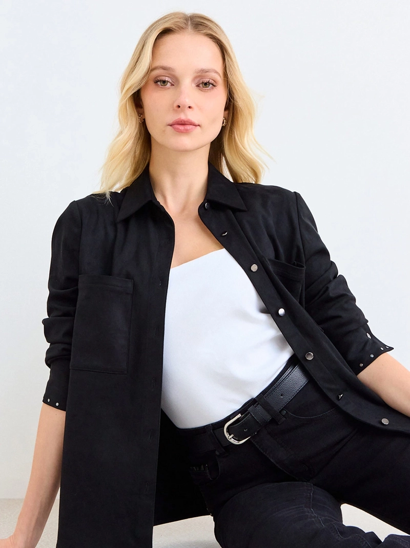 ASH SOBRECAMISA MUJER ASH MANGA LARGA TACHAS