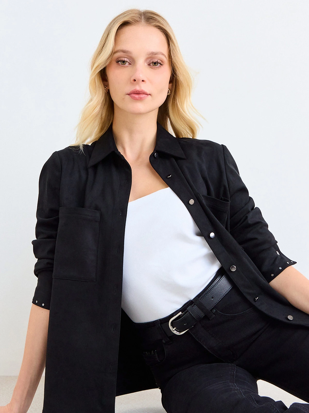 ASH SOBRECAMISA MUJER ASH MANGA LARGA TACHAS