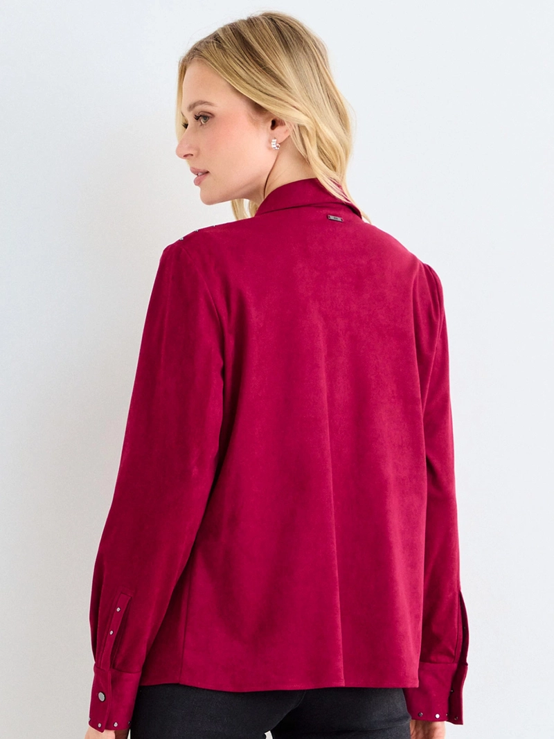 SOBRECAMISA MUJER ASH MANGA LARGA TACHAS - 3