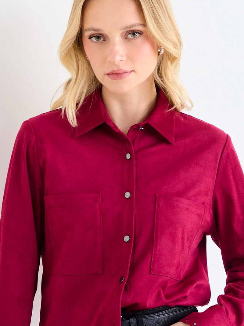 SOBRECAMISA MUJER ASH MANGA LARGA TACHAS - 4