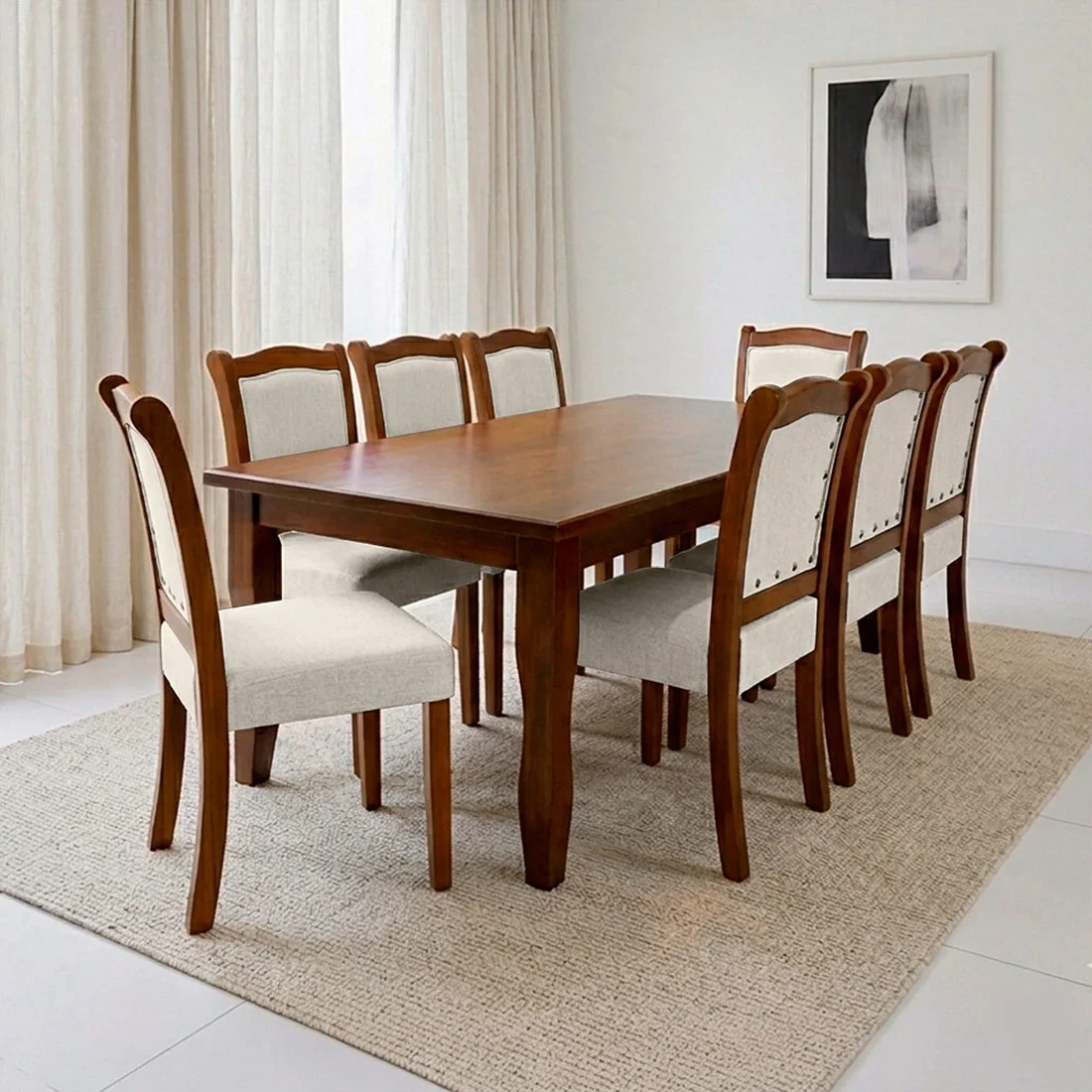 JUEGO DE COMEDOR LIVING FACTORY DUBAI 8 SILLAS - 1